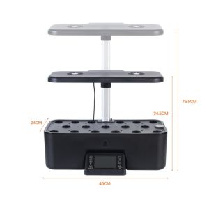 Timer Function Enabled Intelligent Hydroponic Planter in White Powered by