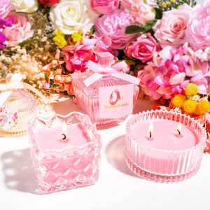 Lightweight Perfume Scented Candles Soy Wax Material Elegant Looking
