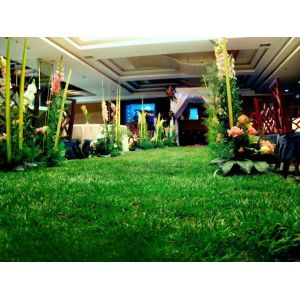 Professional Physical Indoor Synthetic Grass , Indoor Fake Grass Carpet