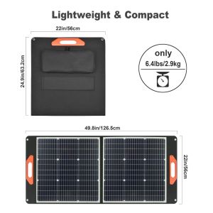 Hiking 100w Foldable Solar Panel 22.8% Conversion Efficiency