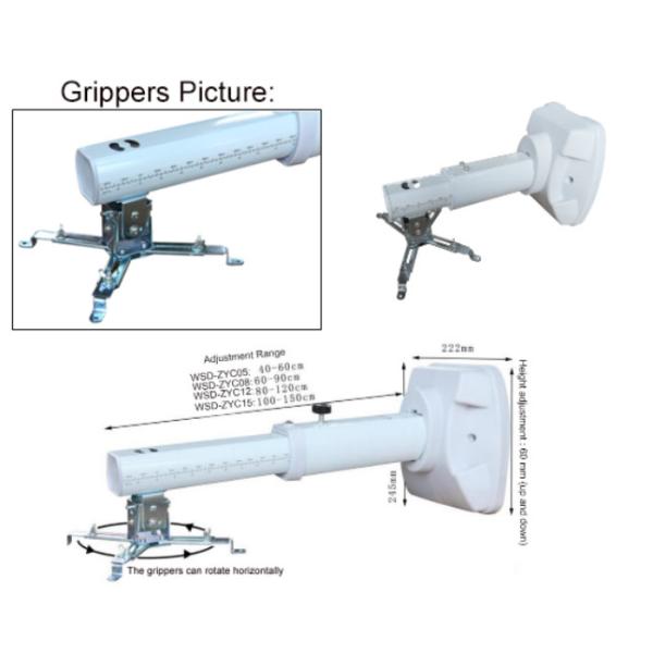 Factory White Projector Mounting Bracket Aluminum Alloy Projector Arm Mount For Whiteboard