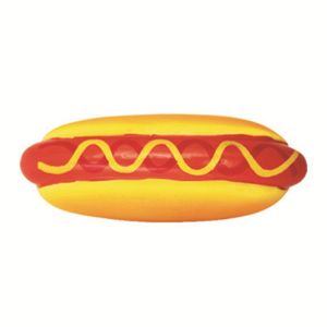 10cm Hot Dog Sturdy Squeaky Latex Pet Toys For Chewing Bite
