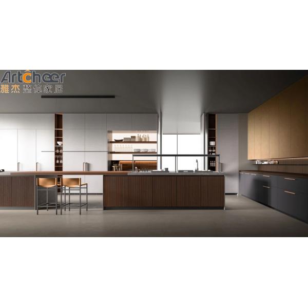 Custom Size Eco-Friendly Scandinavian Design L Shape Kitchen Cabinet Modular Kitchen