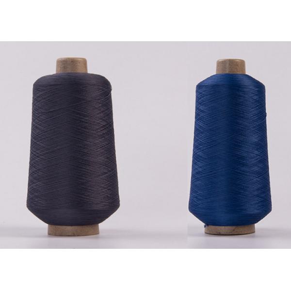 Anti Pilling Ne 21 Virgin Polyester Spun Yarn For Kintting Fabric , Single /