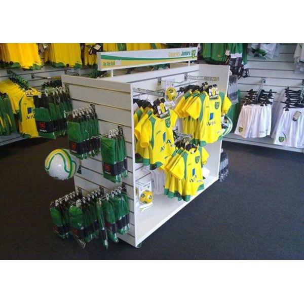 Recyclable Metal Slatwall Panels , White Slatwall Panels Modern Style For Supermarket