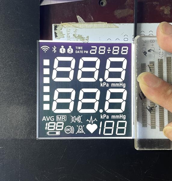 TN Segment LCD Black And White Segment Code Sphygmomanometer Application Can