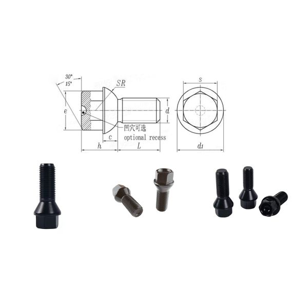 DIN 74361 Auto Parts High Quality 10.9 M12*1.5 Grade Wheel Hub Bolt Lug Bolt Wheel Bolt