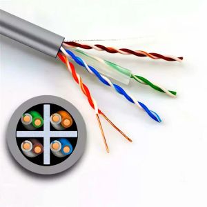 Double Sheath Cat6 Lan Cable UTP Network Pure Copper For Outdoor