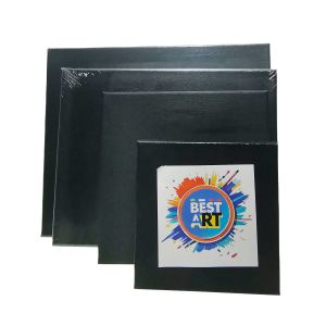 Customizable Black Stretched Blank Black Stretched Painting Canvas Boards