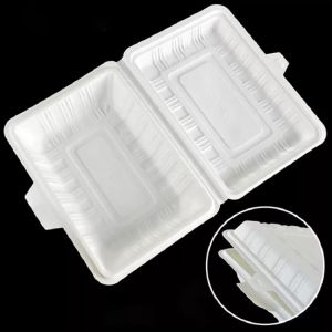 600ml 26g Biodegradable Corn Starch Tableware Take Away PP Food Containers