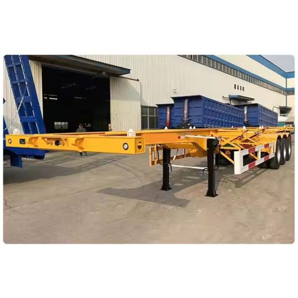 CIMC 3 Axles 12 Units Tires 12400*2480*1560mm Mechanical Or Air Suspension 60T Payload Skeletal Trailer