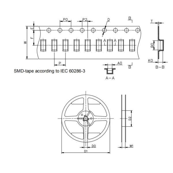 SMD3216 Gas Discharge Tube 500A 30% 0.3pF 3216 1206 Surface Mount SMD GDT Arrester Device For Circuit Protection