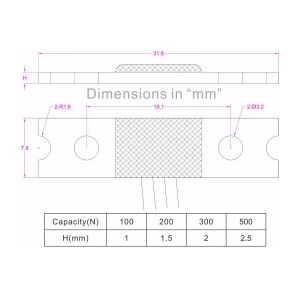 Low profile compact load cell 100N 200N 300N 500N Miniature force transducer