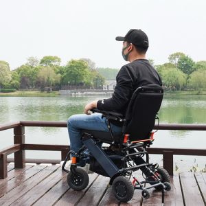 Wholesale Electric Lithium Battery Motorized Power Wheelchair Aluminum Alloy from china suppliers