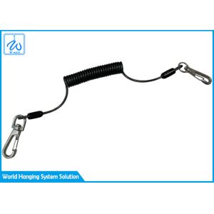 Retractable Reel Lanyard Coil Transparent Lanyard For Mountain Climbing Safety