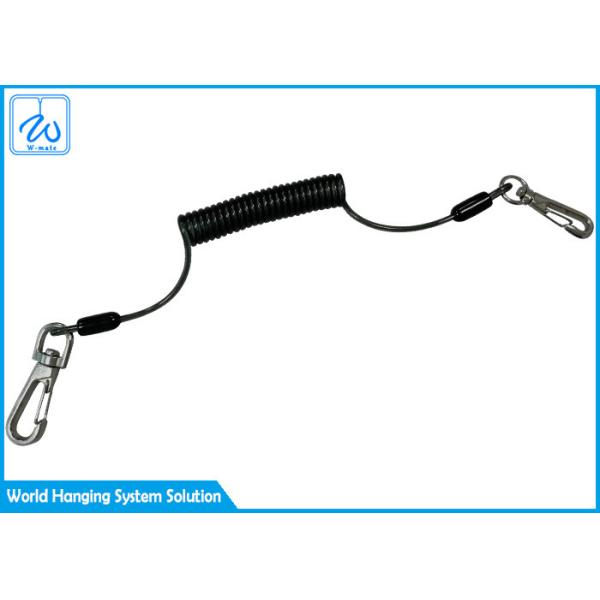 Retractable Reel Lanyard Coil Transparent Lanyard For Mountain Climbing Safety