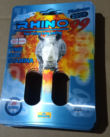Moisture Proof 12mm Cap Rhino 96 Capsule Packaging Card