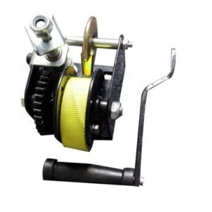 Manual Worm Gear Winch 1500 Lbs Single Reel For Lifting Crane Or Greenhouse