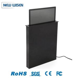 Ultrathin Electric LCD PC Monitor Lift 17.3inch Screen Conference System Pop Up