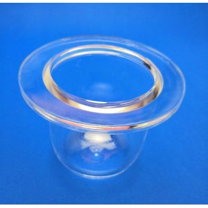 Quartz Apparatus Clear Quartz Tube Custom Sealed With Flange Large Diameter