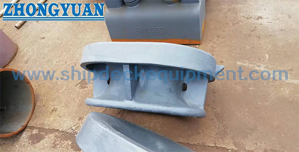 CB 34 Type A Bulwark Welded Casting Steel Mooring Chock Ship Mooring Equipment