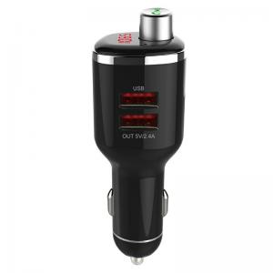China Bluetooth 4.2 Fast Car Charger Handsfree Calling MP3 Player Dual USB FM Transmitter on sale