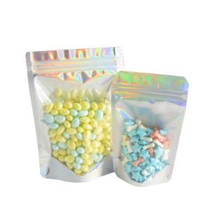 Three Side Seal Stand Up Zipper Pouch Resealable Gravure Printing