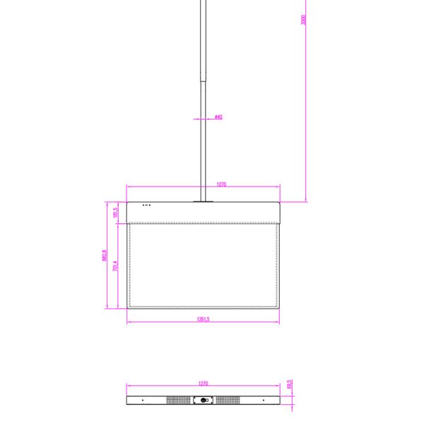 55-inch Hanging OLED Transparent Display Unit with 10-Point Capacitive Touch 10-Bit Color Indoor Use for Advertising