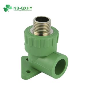 PPR Pipe Fitting Male Thread Elbow Wall Plate and Durable for Hot Water Round