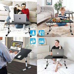 Multifunctional Portable Lift Top Coffee Table with Manual Height Adjustment in