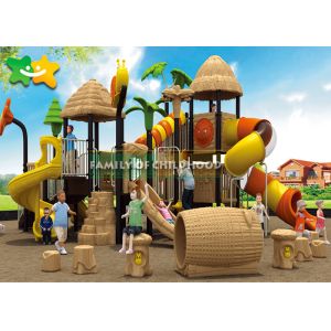 Kindergarten Plastic Playground Slide Safety Ensured Attractive Large Size