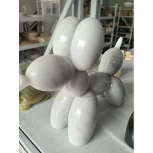 Exquisite Balloon Dog Marble Sculpture Figurines Custom Craft Marble Sturdy