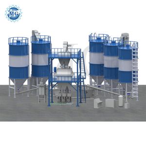Automatic Tower Type Dry Mix Powder Mortar Mixing Machine Wall Putty Sand Cement Mixer Tile Adhesive Glue Grout Production Line