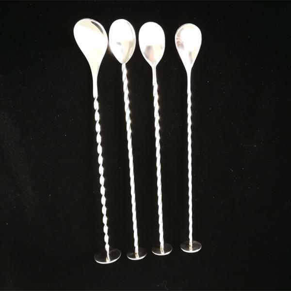 Quality Nice Durability Bartending Tools Stainless Steel Mixing Spoon Lengthy Twisted for sale