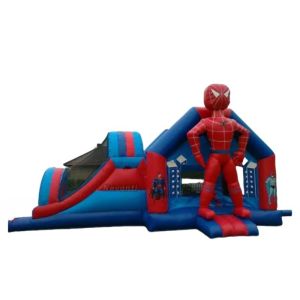 BOYS Commercial Inflatable Spiderman Bouncy Castle with Slide and Vinyl Air