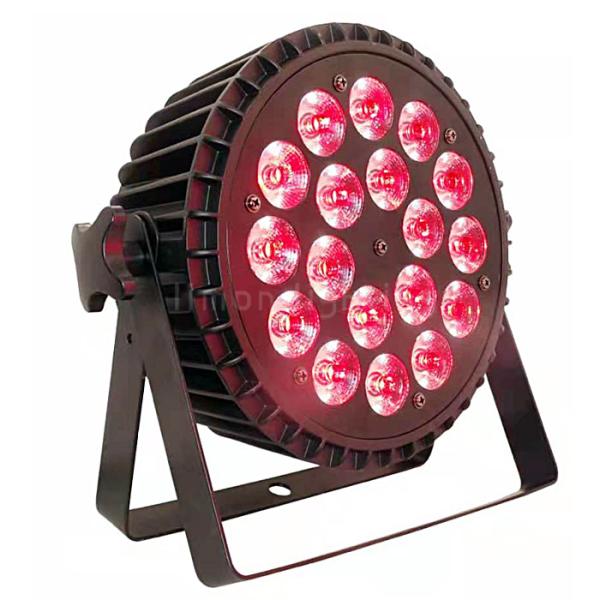Big Lens DMX 18x10w RGBW 4in1 Aluminum Cast Indoor LED Flat Par Light