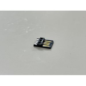 High-Precision USB 2.0 AM Connector Wire-Solder Type with Wide Solder Cup, Black
