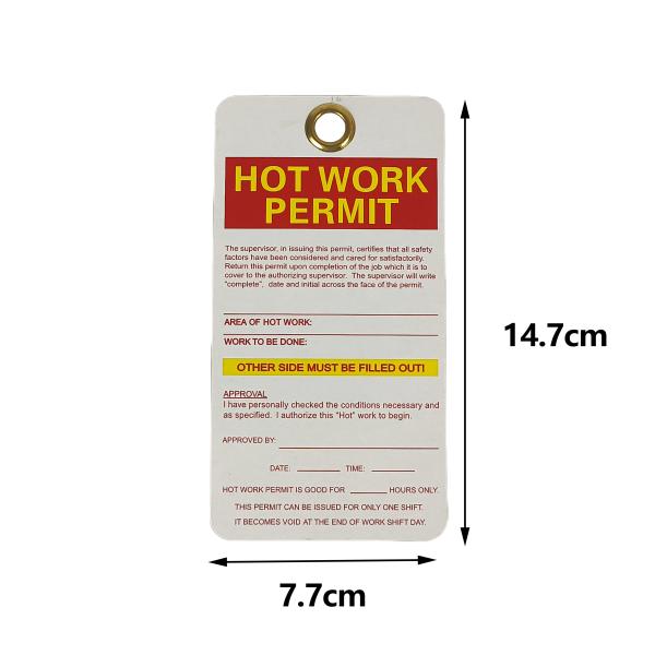 Custom Plastic Safety Tag 14.7x7.7cm with Metal Eyelet