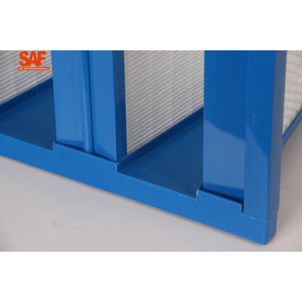 F7 High Flow Custom Air Filters V Bank / Cell ABS Plastic Frame Fiberglass Single Flange Type