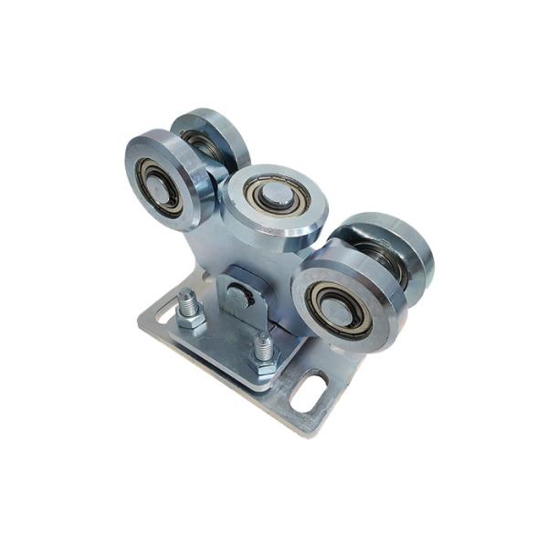 Zinc Silver Adjustable Steel Sliding Cantilever Gate Wheel With 5 Cartridge 126mm