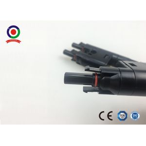 Black Solar Branch Connector Y PPO Insulationg Material Excellent Moisture