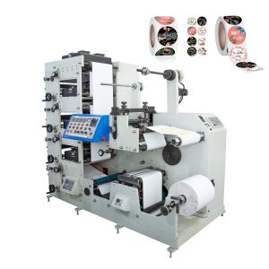 Adhesive Sticker Flexographic Label Printing Machine 4 Color 220 380v