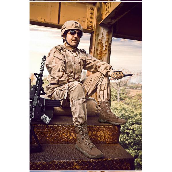 EVA Rubber Outsole Leather Security Hiking Tactic Training Boots Shoes Tactical Men Black Combat Boots Military