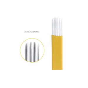 Stainless Steel And Plastic Sterilized 17U Tattoo Machine Needle Double Rows