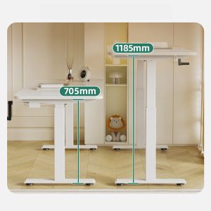 Customized Manual Height Adjustable Wooden Hand Crank Gaming Desk for Living