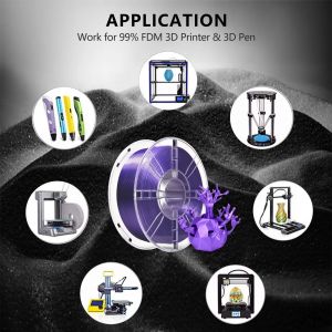Silk Violet PLA 3D Printer Filament Toughness Enhanced