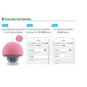 Wireless bluetooth Speaker Portable Mini Speakers Mushroom Waterproof Bass