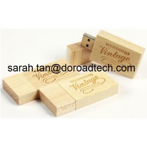 High Quality Wooden USB Flash Drives, Real Capacity USB Pen Drives Laser Logo