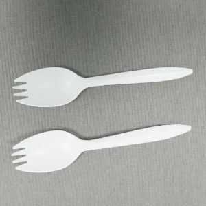 5.5 Inch Bioplastic Spork Great For School Lunch, Picnics Or Restaurant Pure