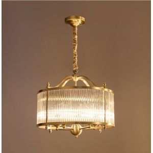2700k To 6500k Clear Glass Drum Chandelier